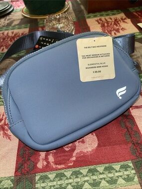 FABLETICS Blue Organizer Neoprene Belt Bag / Crossbody